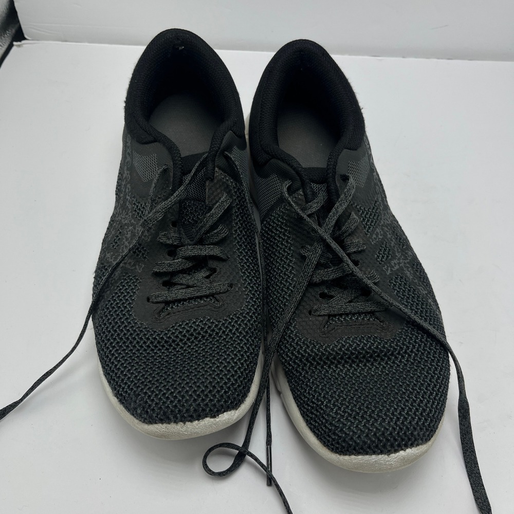 Asics Nitrofuze Mens Running Shoes Black Dark Grey Mesh Sneakers T7E3N Sz 8.5
